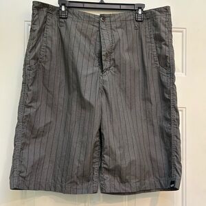 Vans Men's Charcoal Striped Cargo Shorts 36